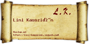 Lini Kasszián névjegykártya